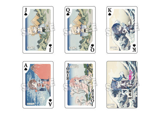 Hokusai Katsushika x Hatsune Miku by Rella Playing Cards Mini Character Ver.
