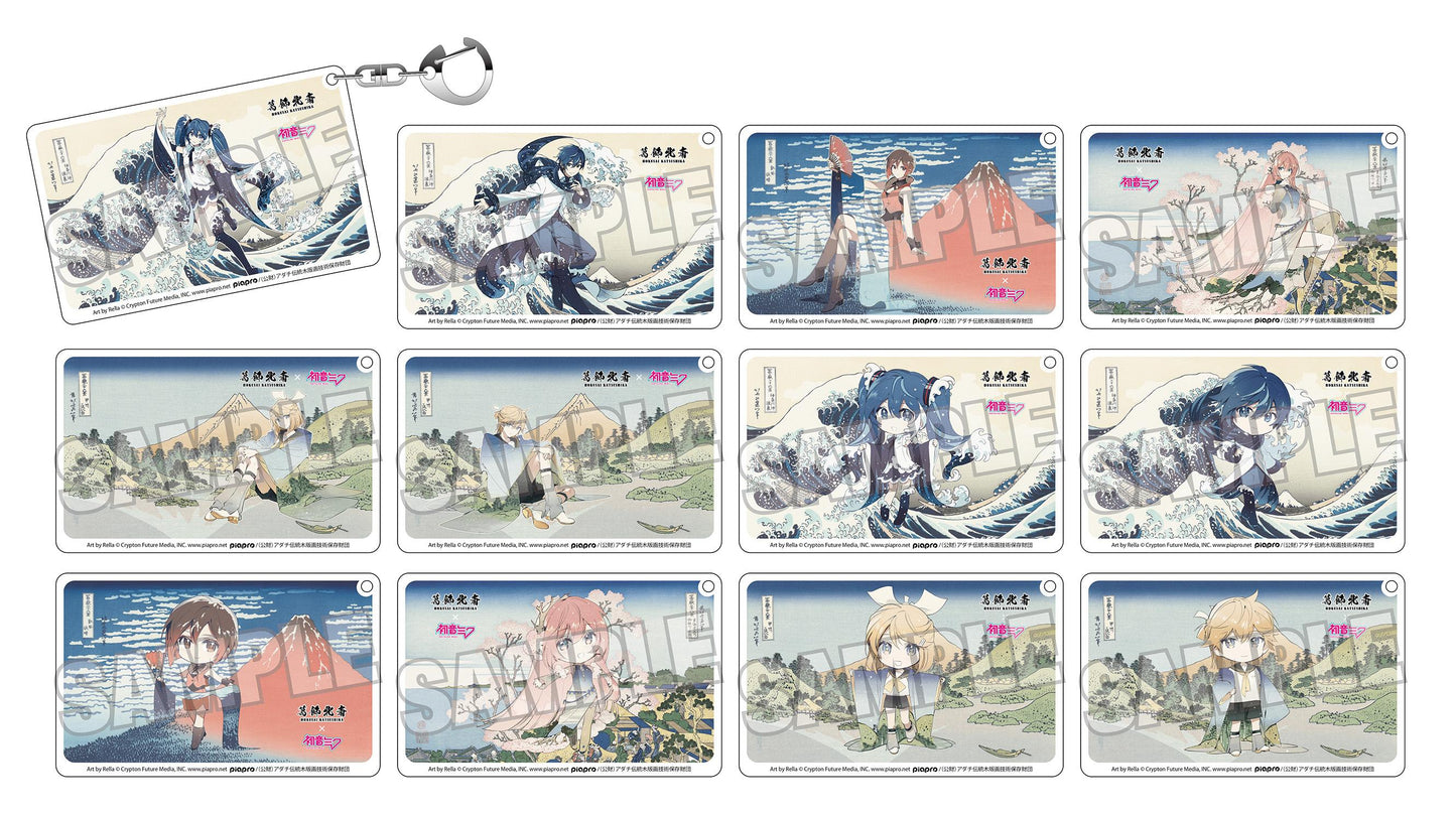 (Blind Box) Hokusai Katsushika x Hatsune Miku by Rella Trading Clear Acrylic Keychain