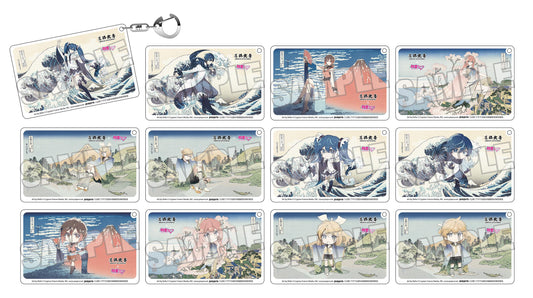(Blind Box) Hokusai Katsushika x Hatsune Miku by Rella Trading Clear Acrylic Keychain