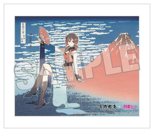 Hokusai Katsushika x Hatsune Miku by Rella Canvas Art MEIKO Fine Wind, Clear Morning