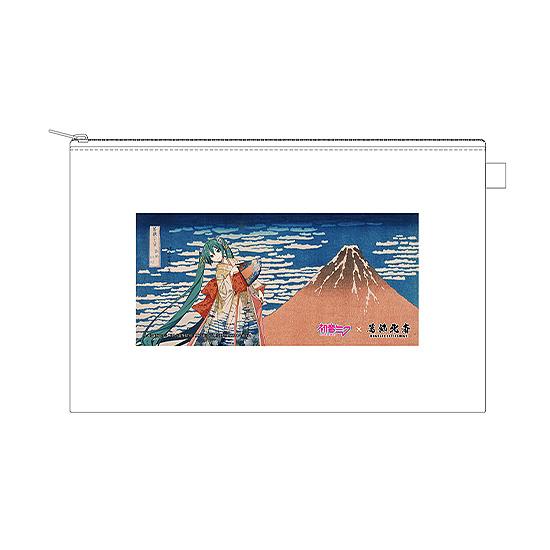 Hatsune Miku x Katsushika Hokusai iXima Pouch Fine Wind, Clear Morning