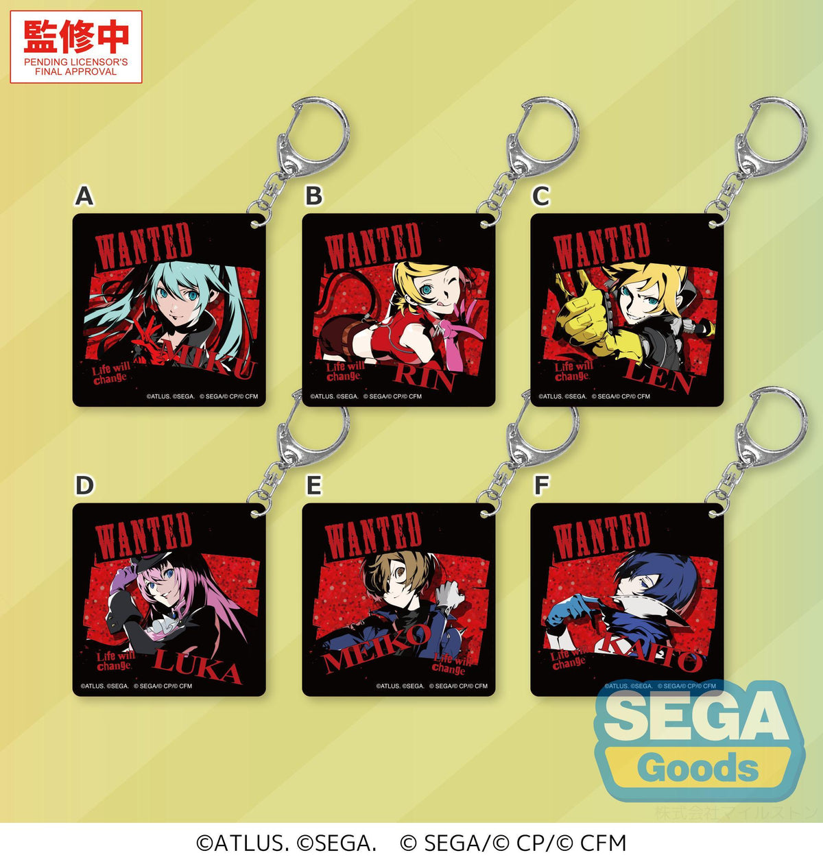 (Blind Box) "HATSUNE MIKU: COLORFUL STAGE! x Persona 5 Royal" Acrylic Keychain Bear