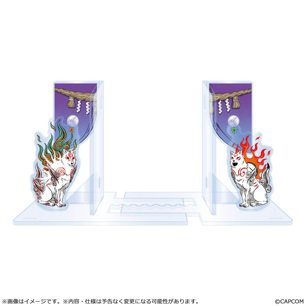 【Okami 20th Anniversary Reprint Art Project】Acrylic bookends -From Okami Special collection-