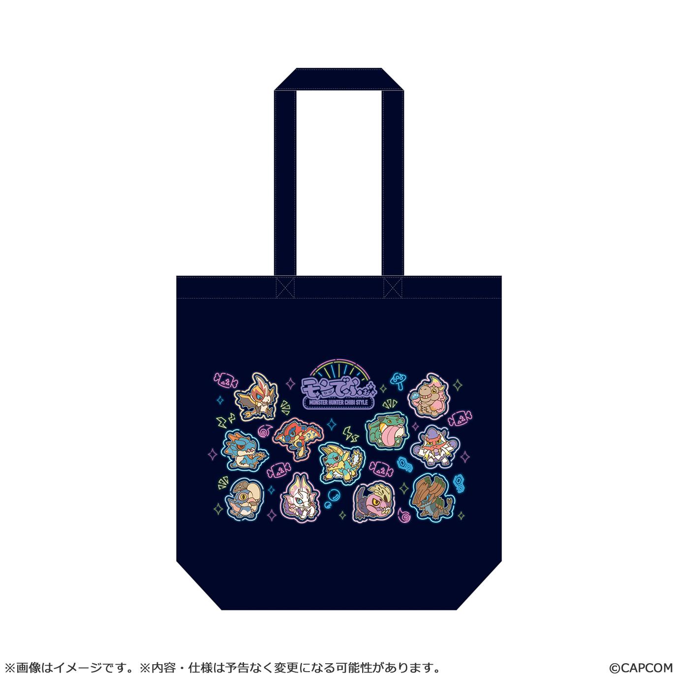 MONSTER HUNTER CHIBI STYLE Tote bag : Neon-Themed
