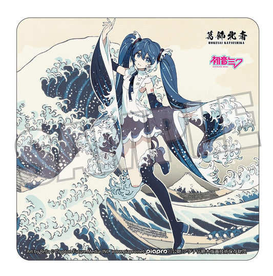Hokusai Katsushika x Hatsune Miku by Rella Car Magnet Hatsune Miku The Great Wave off Kanagawa
