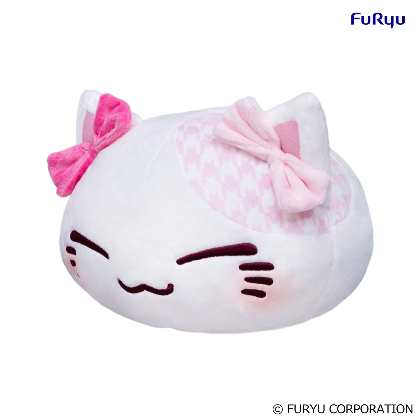 Nemuneko Cat Ribbon Big Plush Toy -Pink ver.-