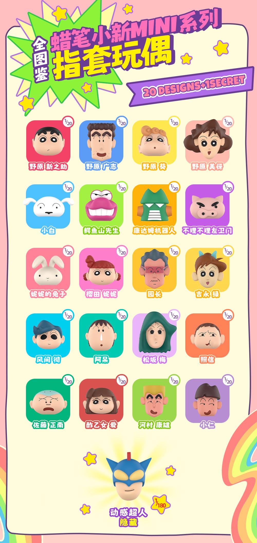 (Blind Box) Crayon Shinchan Mini Series-Finger Puppet Toys