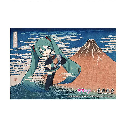 Hokusai Katsushika x Hatsune Miku by iXima Postcard Fine Wind, Clear Morning (Mini Character Ver.) (Rerun)