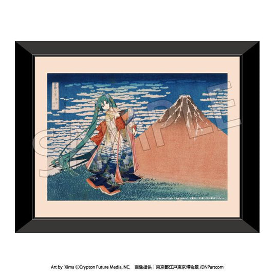 Hokusai Katsushika x Hatsune Miku Replicate Genga Thirty-six Views of Mount Fuji Fine Wind, Clear Morning (Rerun)