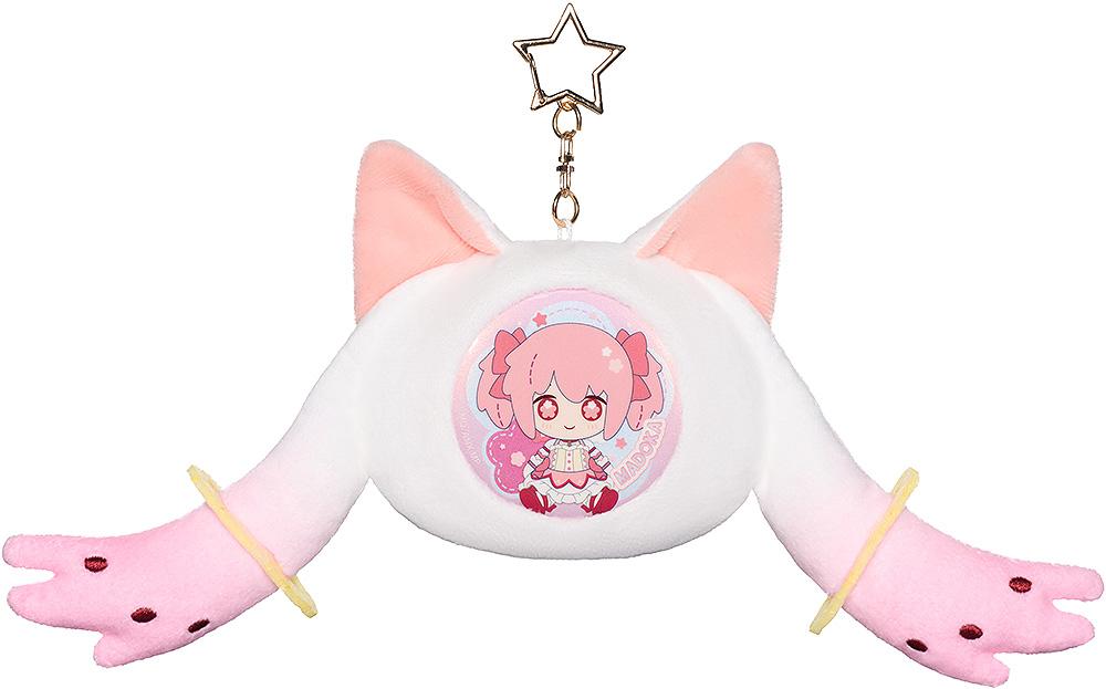 Puella Magi Madoka Magica the Movie -Rebellion- Fluffy Keychain Pinback Button Case