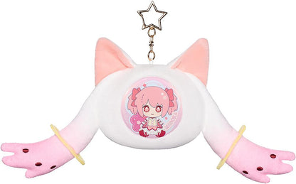 Puella Magi Madoka Magica the Movie -Rebellion- Fluffy Keychain Pinback Button Case