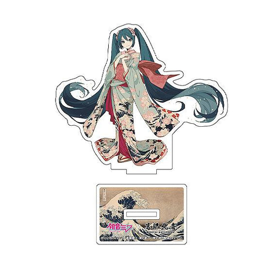 Hokusai Katsushika x Hatsune Miku by iXima Die-Cut Acrylic Stand The Great Wave off Kanagawa (Kimono Ver.) (Rerun)