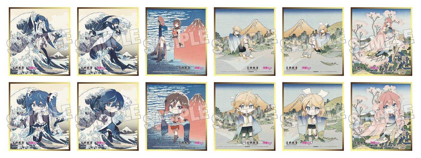 (Blind Box) Hokusai Katsushika x Hatsune Miku Rella Trading Shikishi
