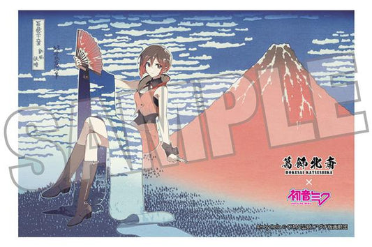 Hokusai Katsushika x Hatsune Miku by Rella Postcard MEIKO Fine Wind, Clear Morning