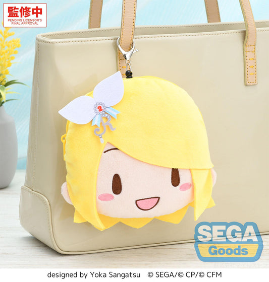 fuwa petit "HATSUNE MIKU: COLORFUL STAGE!" Face Pouch with Reel "Stage SEKAI Kagamine Rin"