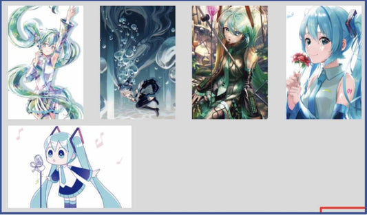 Post Cards 5PCS Set piapro - Hatsune Miku B: