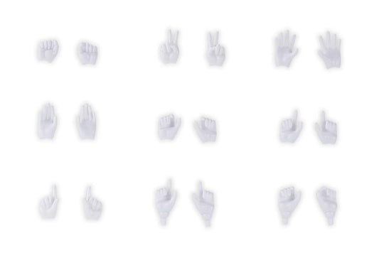 (Model Kits) MEGAMI DEVICE M.S.G 09 HAND SET SKIN COLOR WHITE