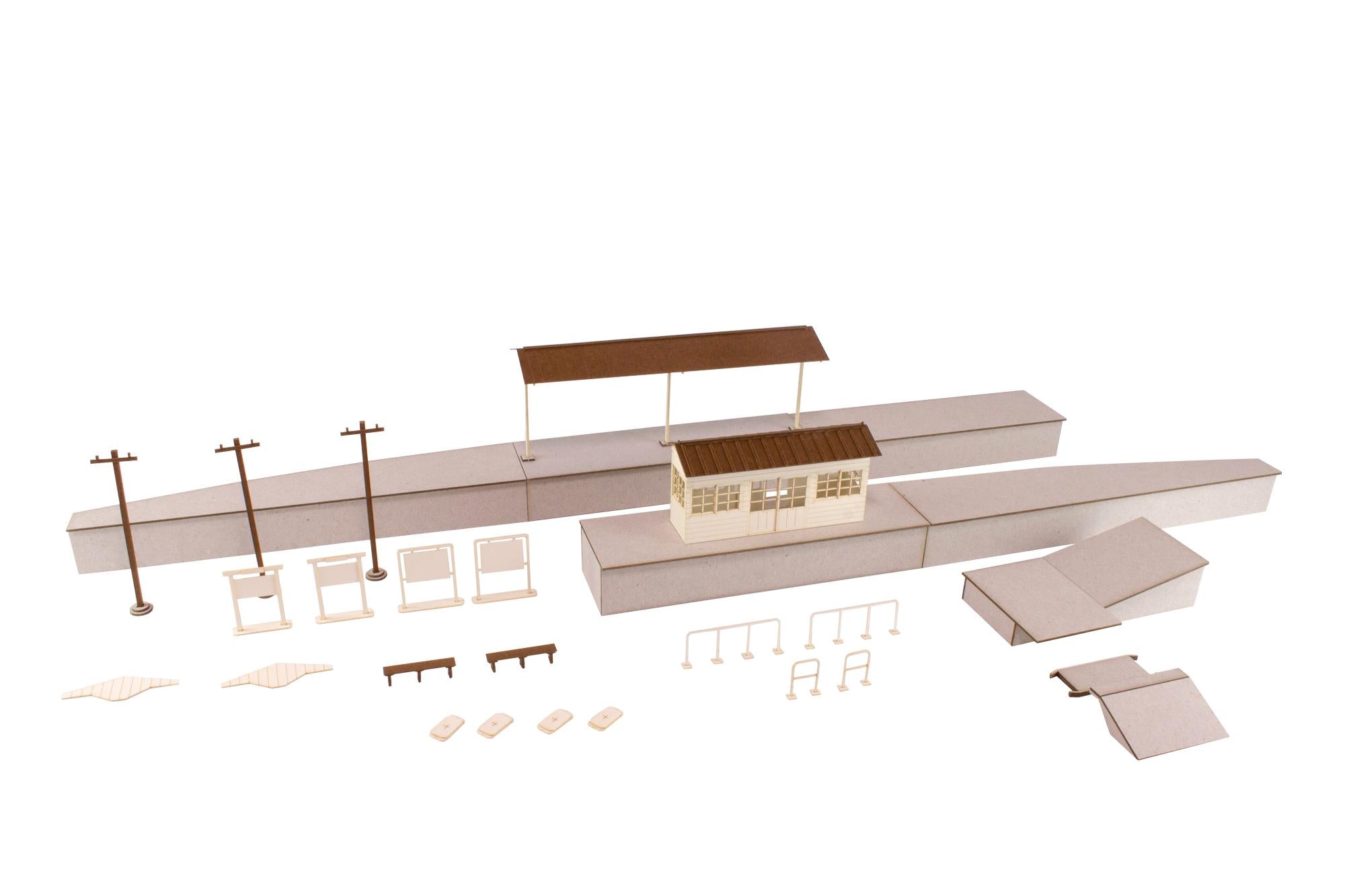 1/80 Scale Paper kit Town Corner Accessory Series Local type island pl ...