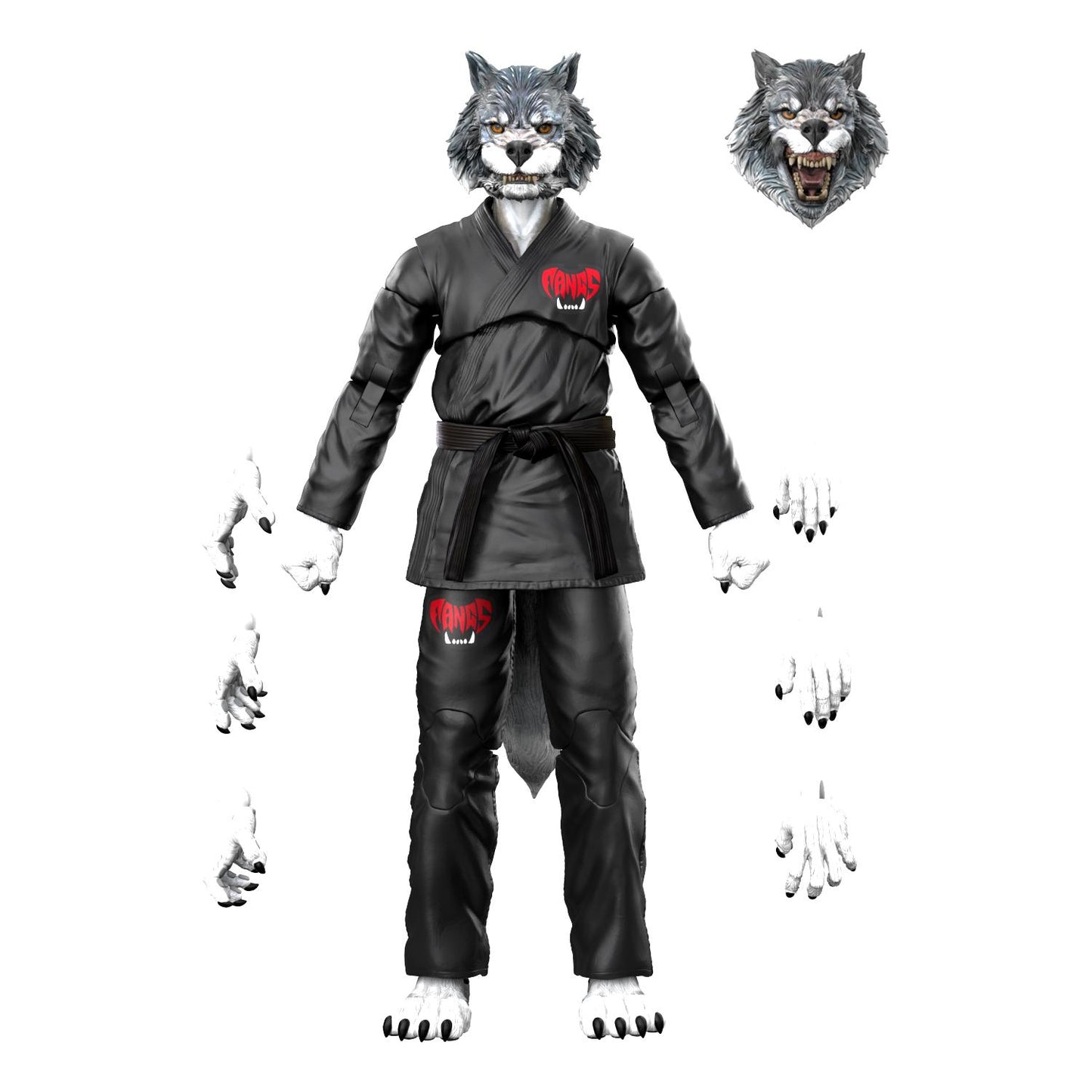 ZOO JITSU FIGHTERS WHISTLER THE WOLF - BLACK GI