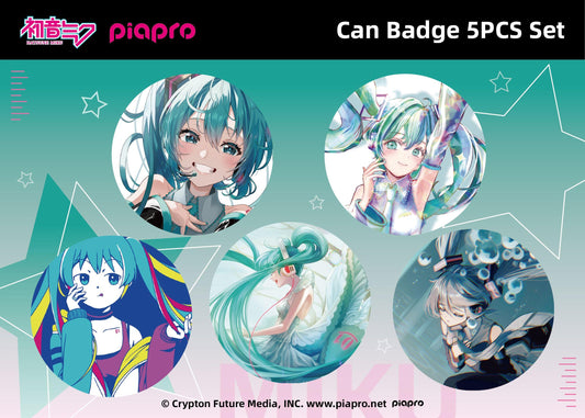 Can Badge 5PCS Setpiapro - Hatsune Miku A