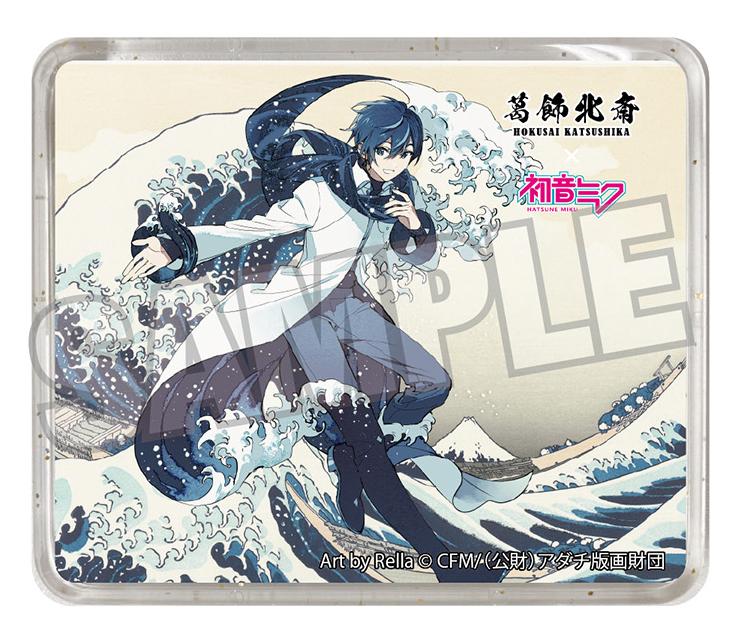 Hokusai Katsushika x Hatsune Miku by Rella 3D Magnet KAITO The Great Wave off Kanagawa