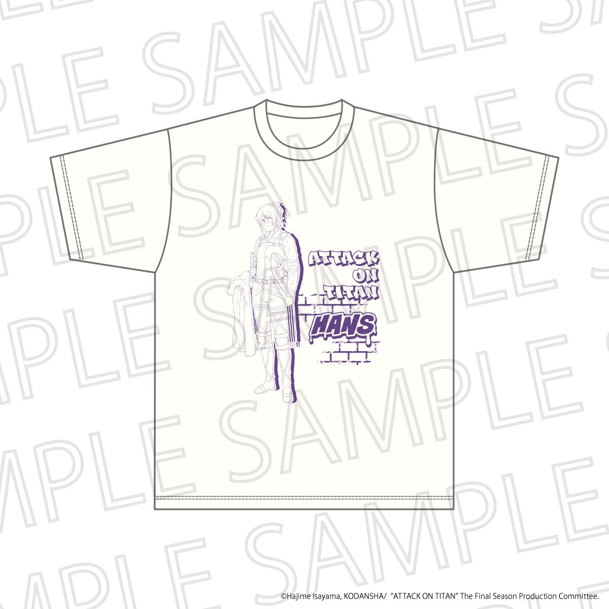 TV Anime "Attack on Titan" The Final SeasonBIG Silhouette T-shirt - Hans Zoe - Size XL