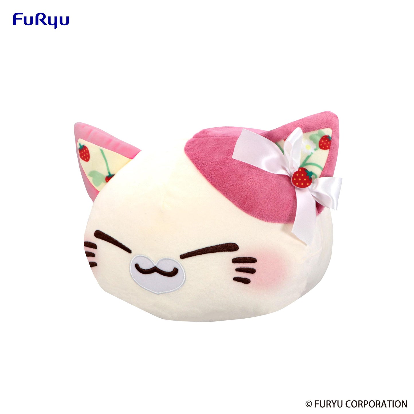Nemuneko Cat Big Plush Toy -Berry Pink-
