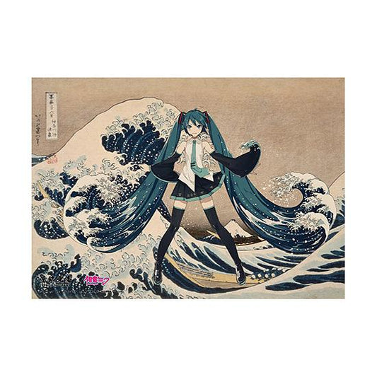 KATSUSHIKA HOKUSAI x HATUNE MIKU Serial Numbered A3 Acrylic Panel Thirty-six Views of Mount Fuji The Great Wave off Kanagawa