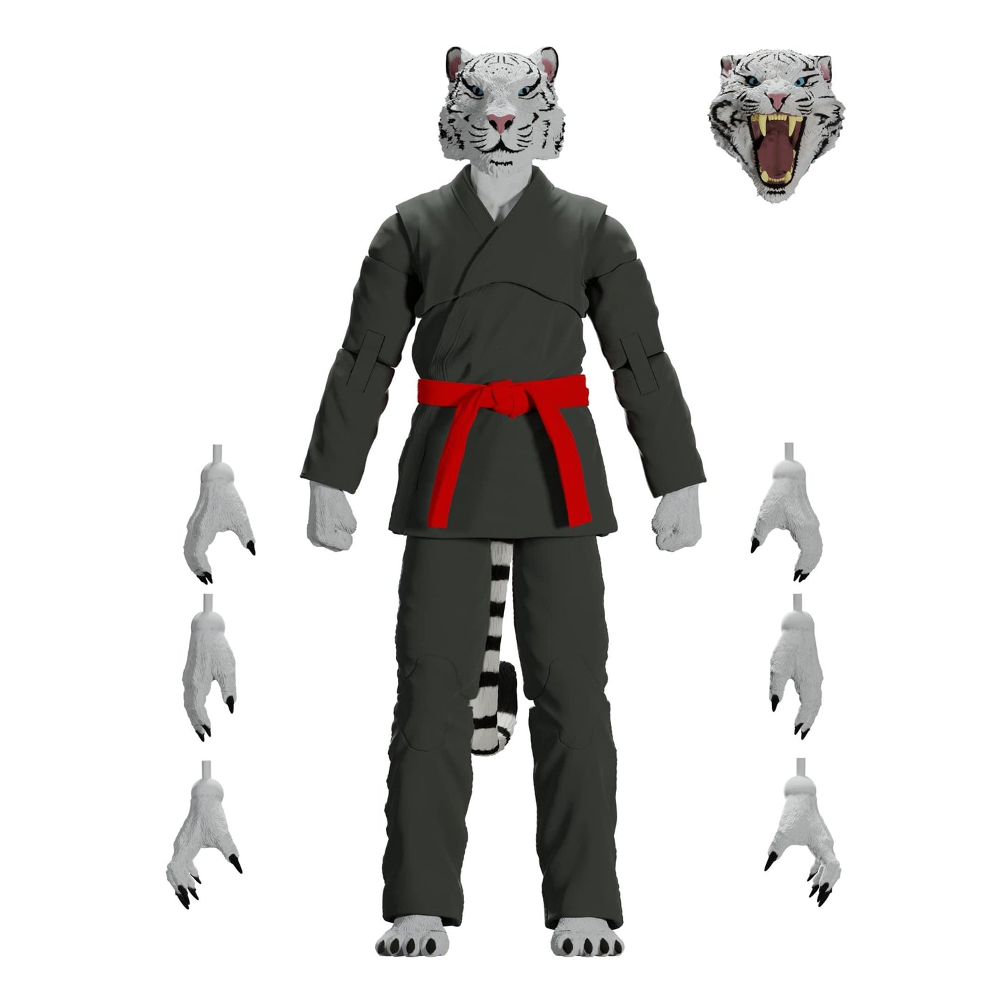 ZOO JITSU FIGHTERS TAJ THE WHITE TIGER ACTION FIGURE - GREEN GI