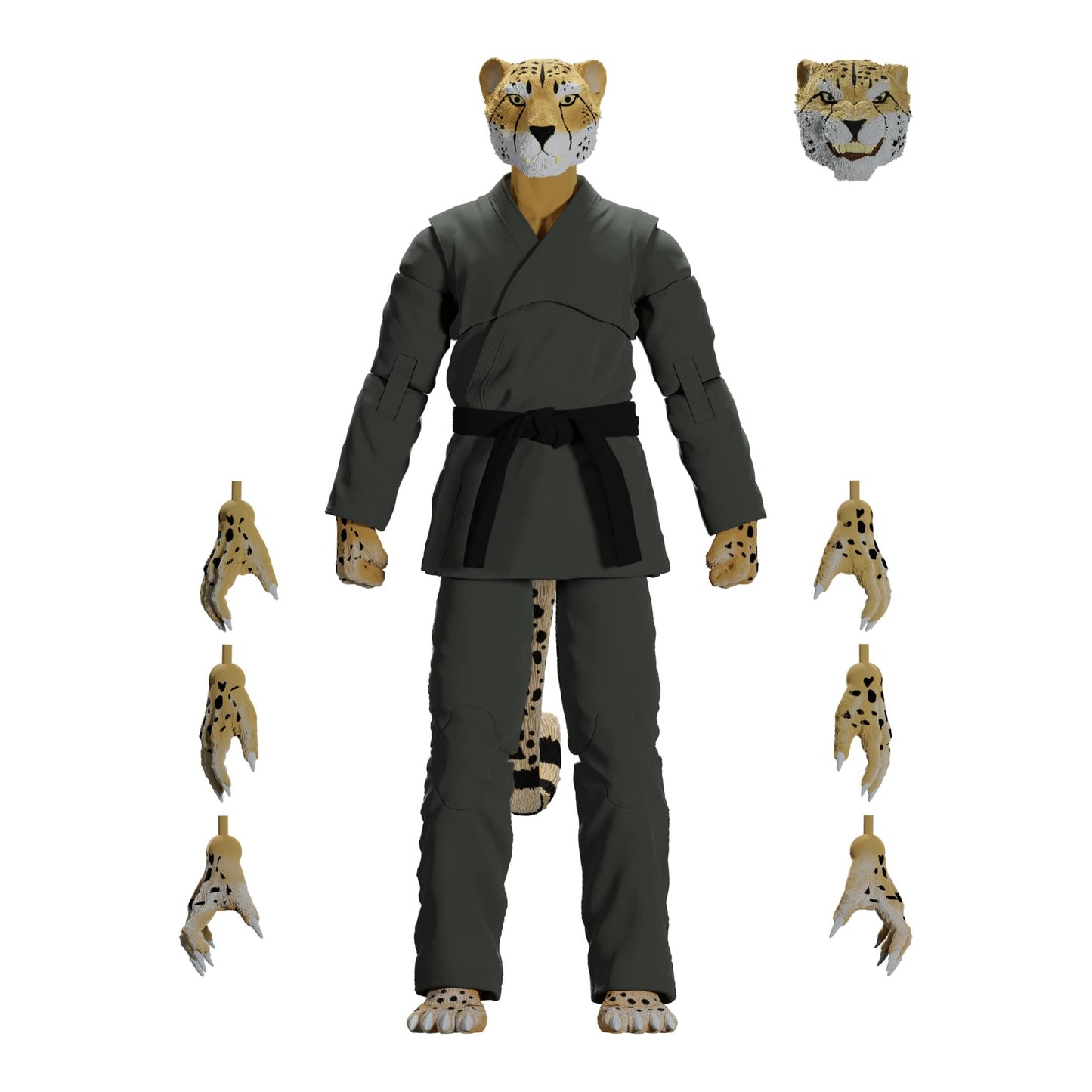 ZOO JITSU FIGHTERS CHICO THE CHEETAH ACTION FIGURE - GREEN GI