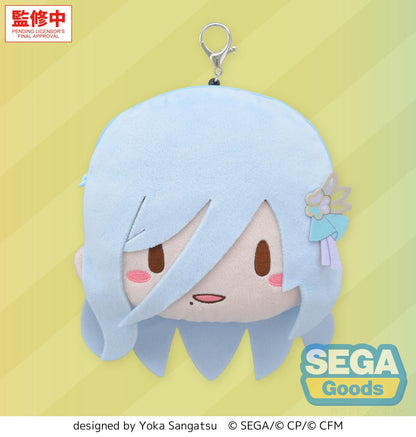fuwa petit "HATSUNE MIKU: COLORFUL STAGE!" Face Pouch with Reel "Shizuku Hinomori"