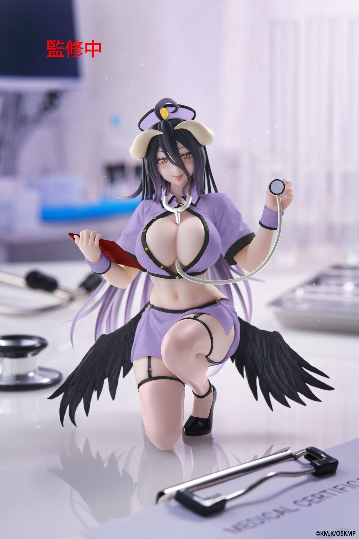 Overlord Desktop Cute Figure - Albedo (Nurse Ver.) Renewal