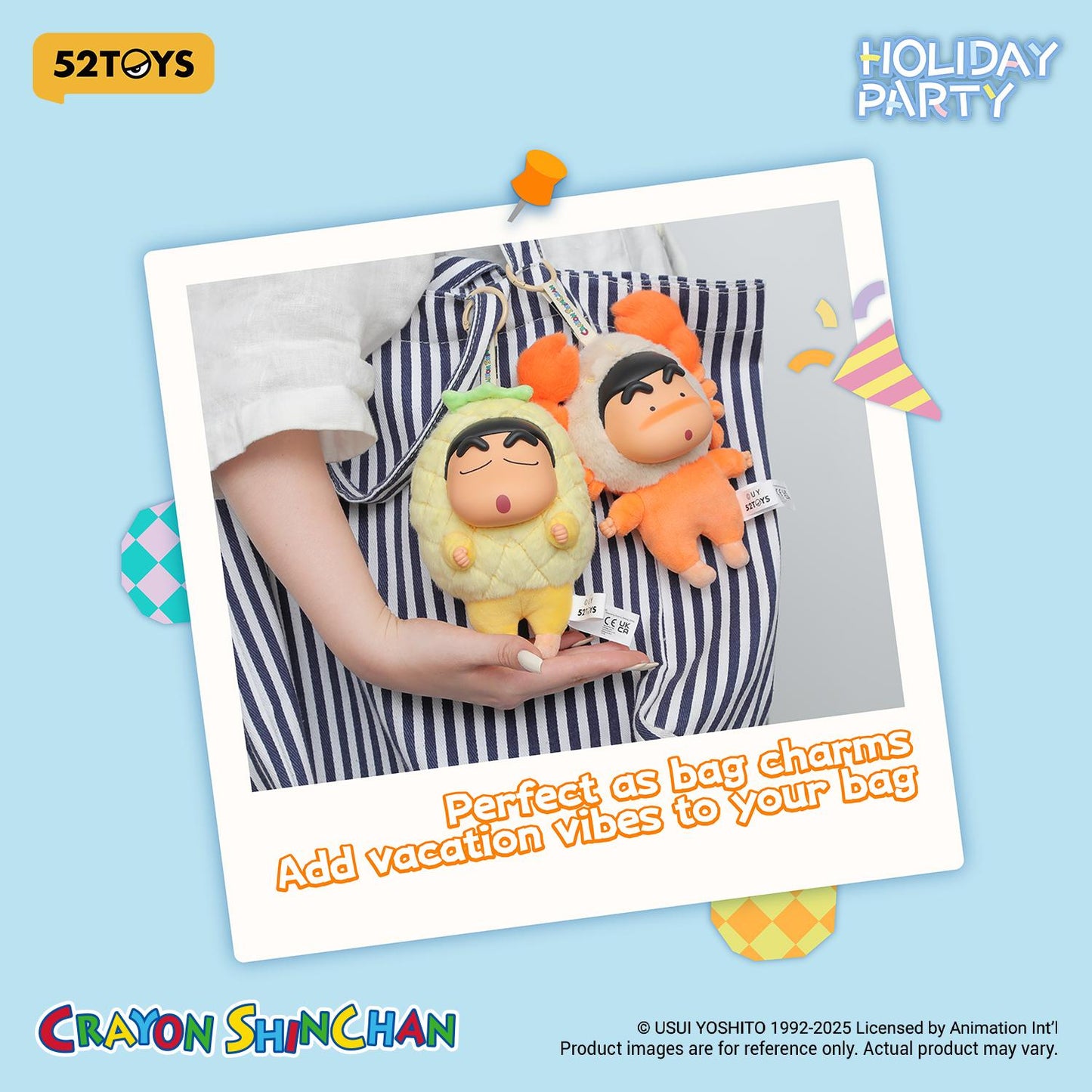 (Blind box) Crayon Shinchan – Holiday Party Series Vinyl Plush Keychain Blind Box