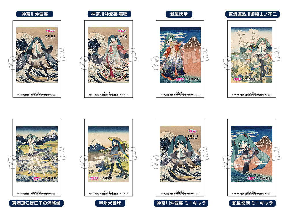 Hatsune Miku x Katsushika Hokusai iXima Instant Photo Card