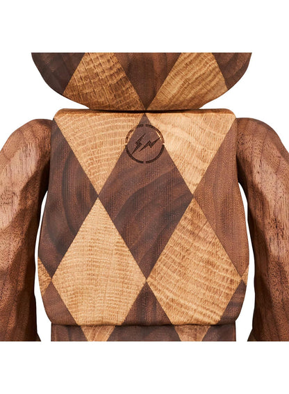BE@RBRICK Karimoku fragmentdesign carved wooden - LATTICE PATTERN 400% [50% deposit required]