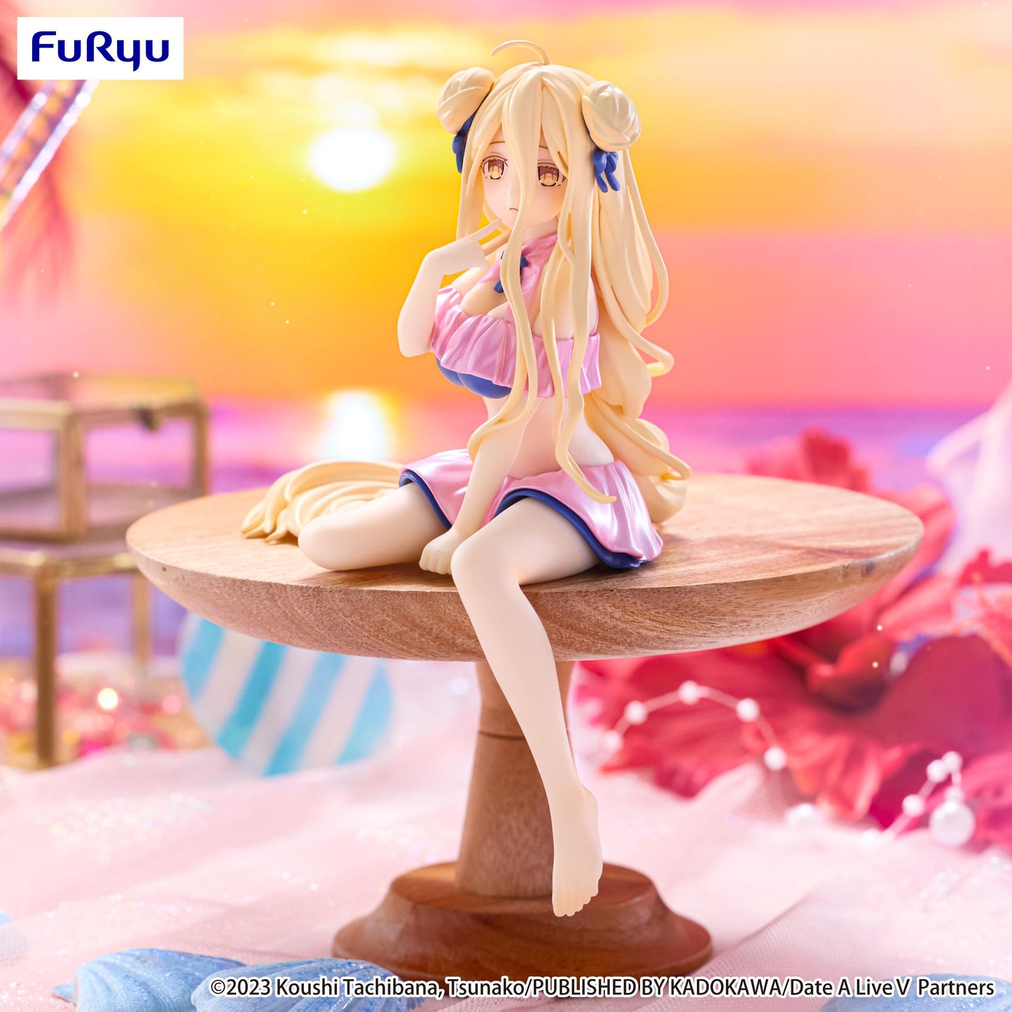Date A LiveⅤ Noodle Stopper Figure -Mukuro Hoshimiya Swimsuit Pastel Pink Color ver.-