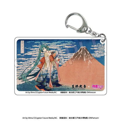 (Blind Box) Hokusai Katsushika x Hatsune Miku Clear Acrylic Key Chain (Rerun)