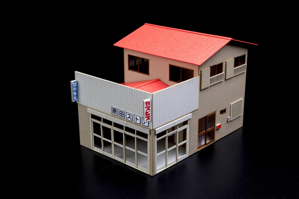 (Model Kits) 1/80 Scale Paper kit Town Corner Accessory Series Store Corner Store