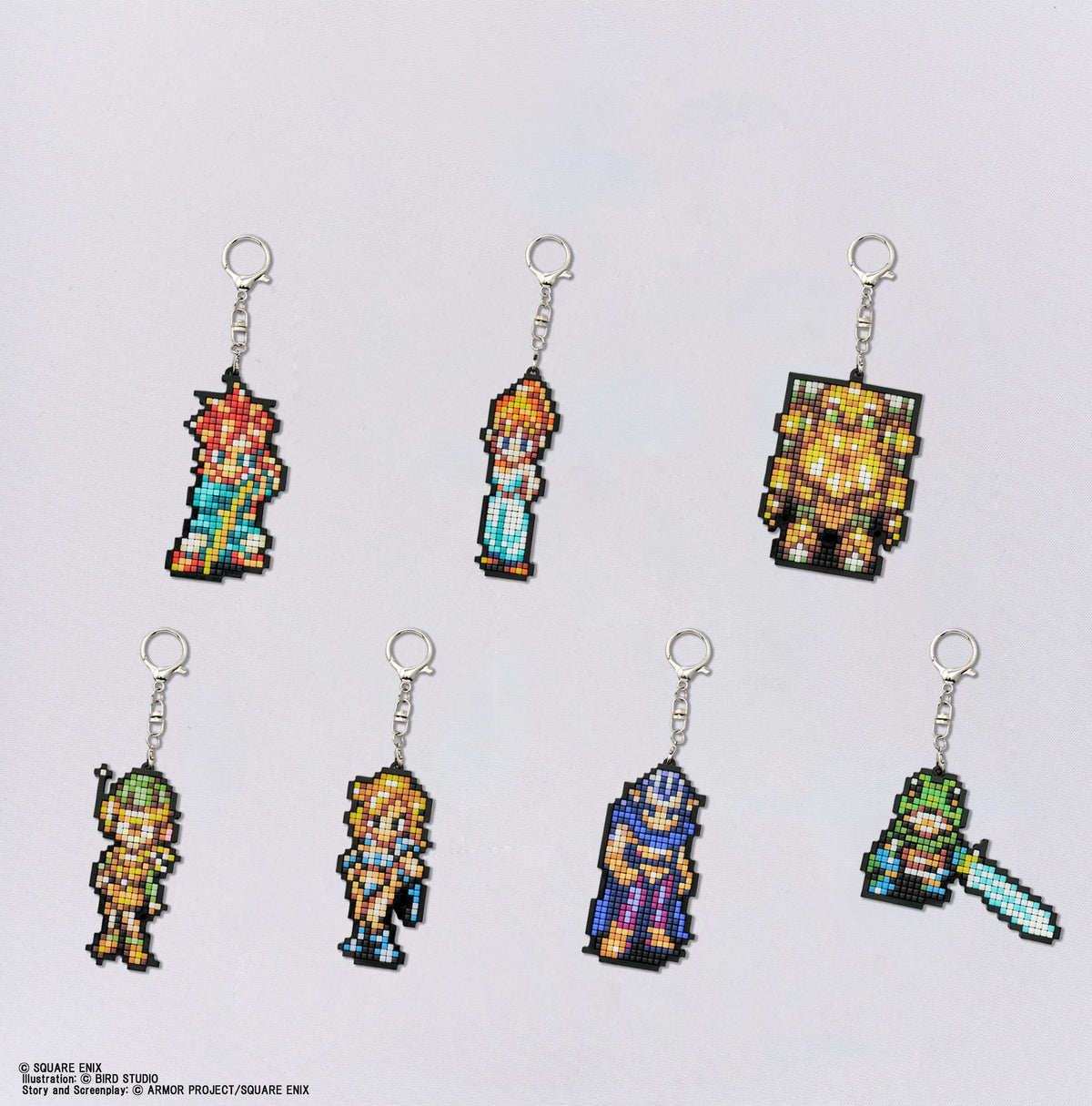 (Blind Box) CHRONO TRIGGER DIY Pixel Art Keychain Collection Display
