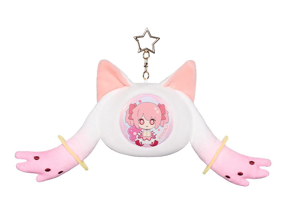 Puella Magi Madoka Magica the Movie -Rebellion- Fluffy Keychain Pinback Button Case