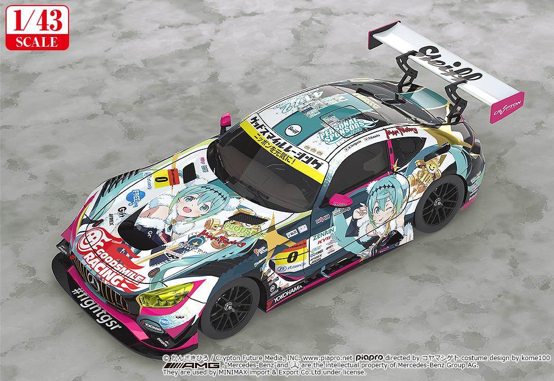 (Model Kits) Hatsune Miku GT Project 1/43rd Scale Good Smile Hatsune Miku AMG: 2018 Final Race Ver. (Rerun)