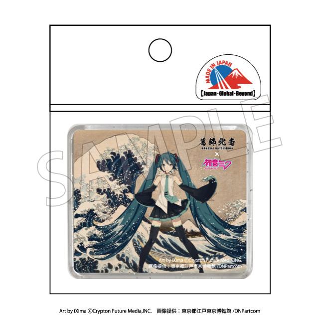 Hokusai Katsushika x Hatsune Miku 3D Magnet Thirty-six Views of Mount Fuji The Great Wave off Kanagawa (Rerun)