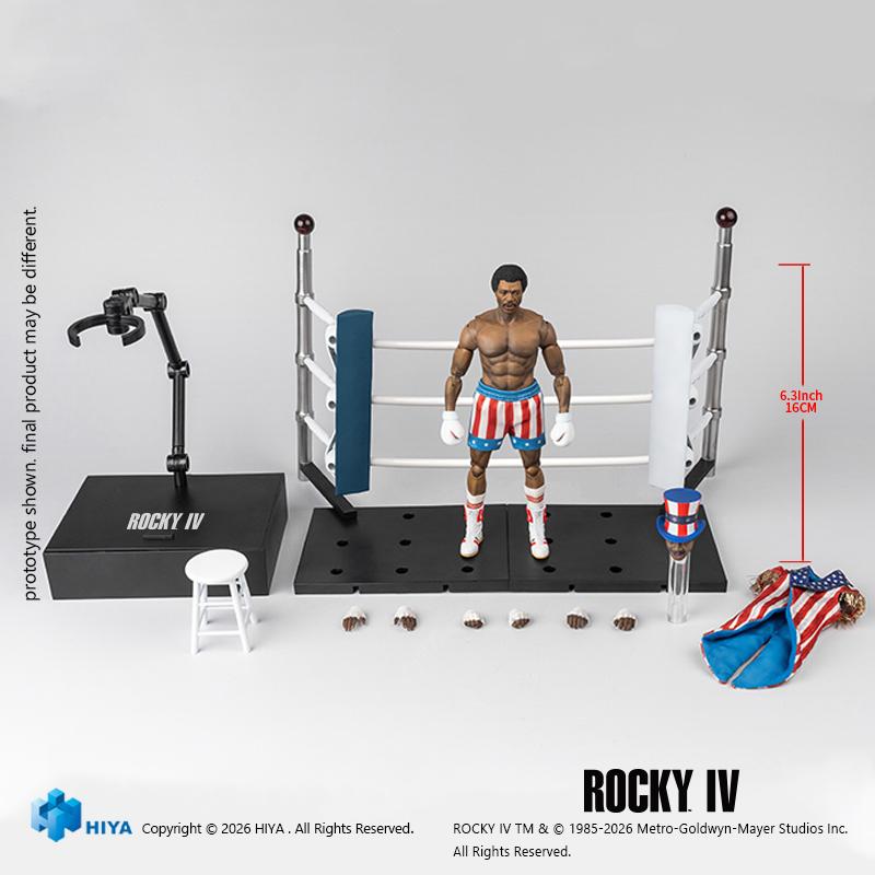 HIYA Exquisite Super Series 1/12 Scale 6 Inch Rocky IV Apollo Action Figure