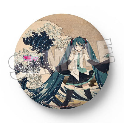 Hatsune Miku x Katsushika Hokusai iXima Large Pinback Button The Great Wave off Kanagawa