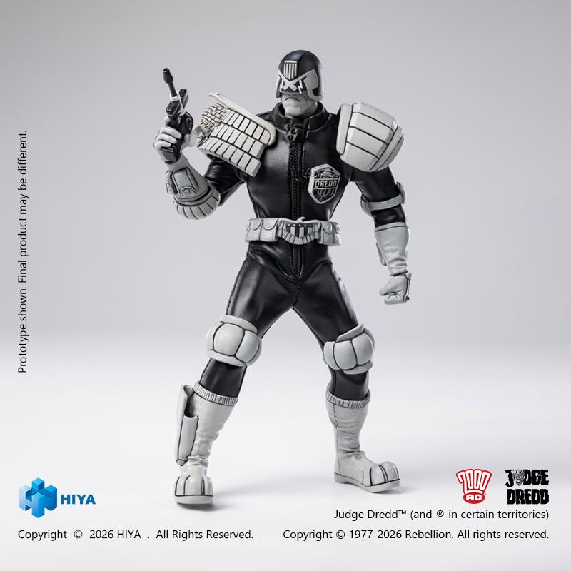 HIYA Exquisite Super Series 1/12 Scale 6 Inch JUDGE DREDD Judge Dredd Black&White Ver. Action Figure