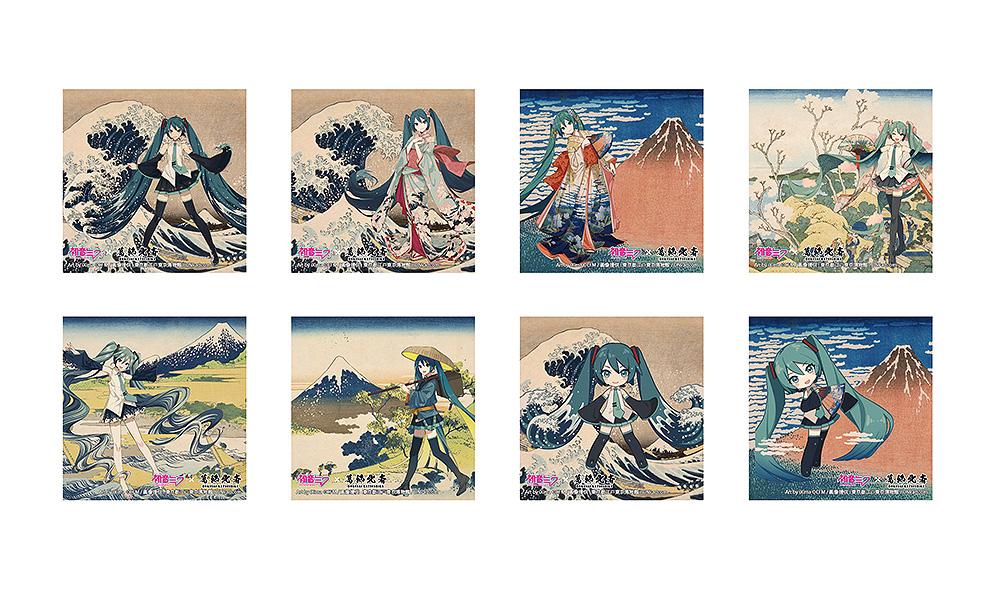 Hatsune Miku x Katsushika Hokusai iXima Sticker Fine Wind, Clear Morning (Chibi Character)