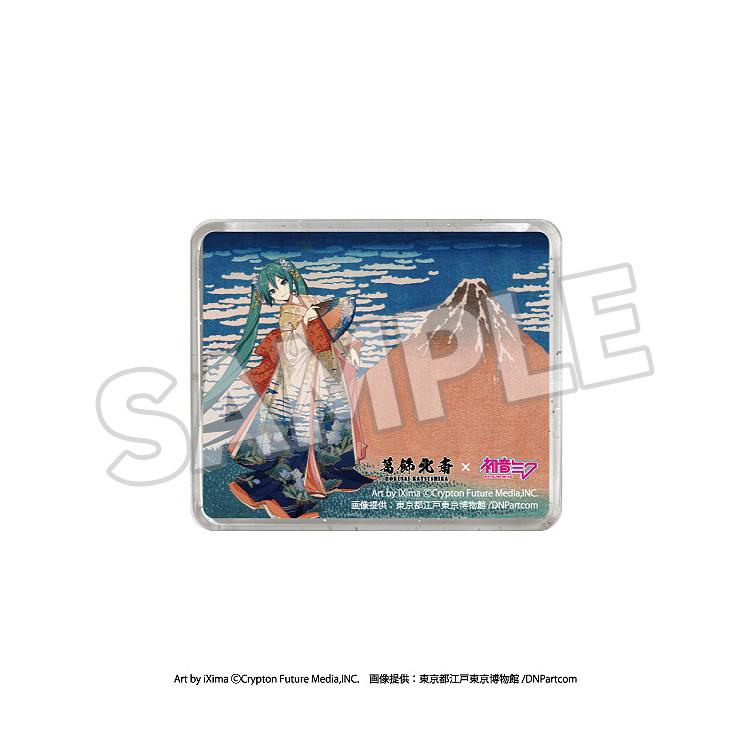 KATSUSHIKA HOKUSAI x HATUNE MIKU 3D Magnet: Thirty-six Views of Mount Fuji Fine Wind, Clear Morning