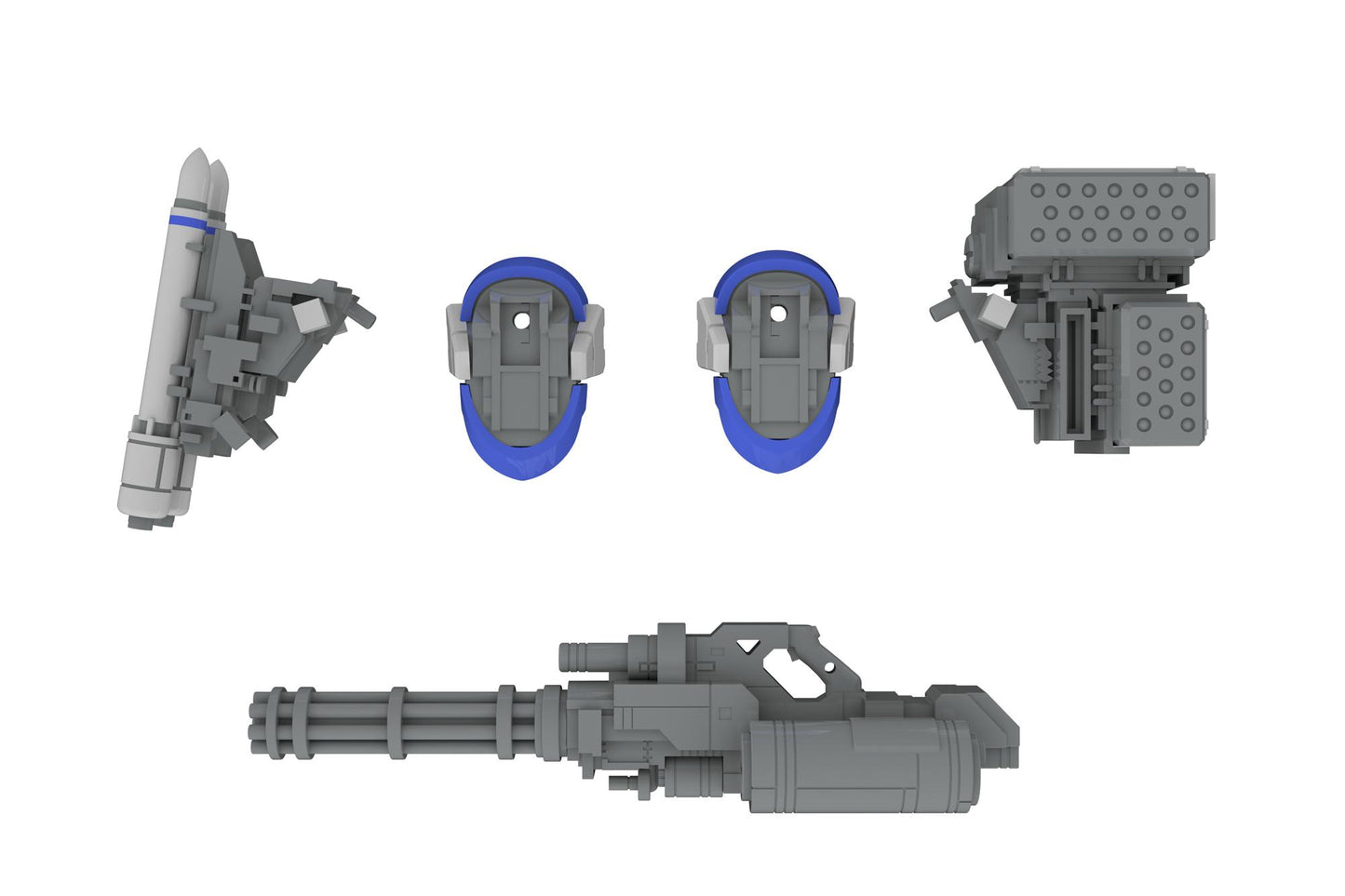 (Model Kits) POWERDoLLS X-4+(PD-802) WEAPON SET3(Shoulder Parts For Mounting Weapons&DRu35 MLC&M7A Gatling Gun) (Rerun)