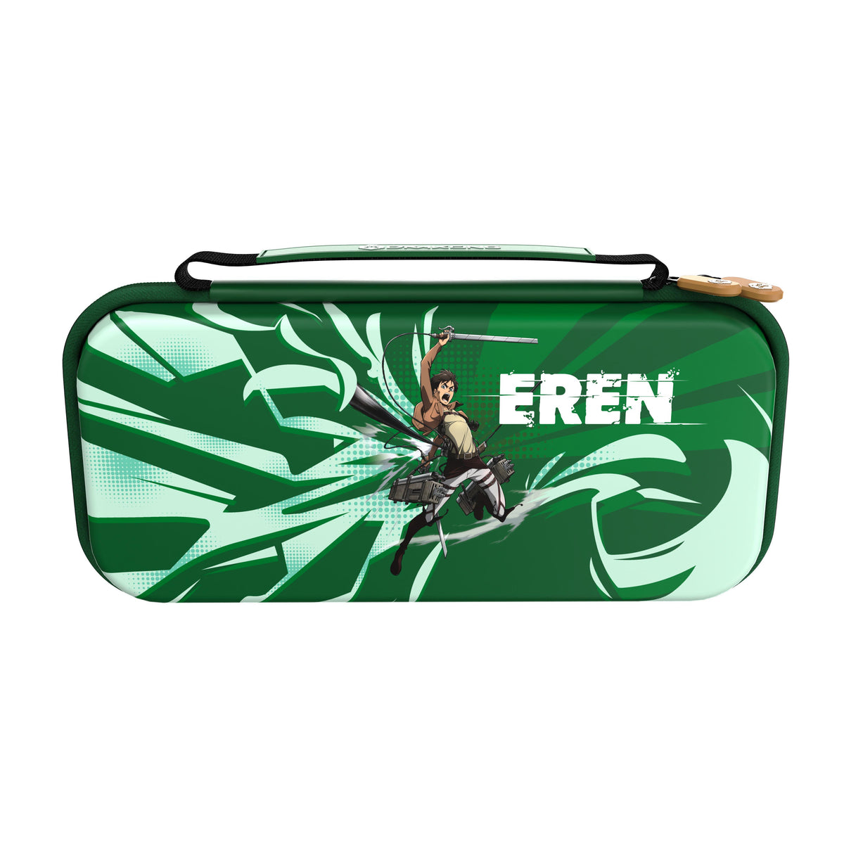 Official Attack on Titan Limited Edition EVA Hard Shell Carrying Case (Eren Green)- Drakong