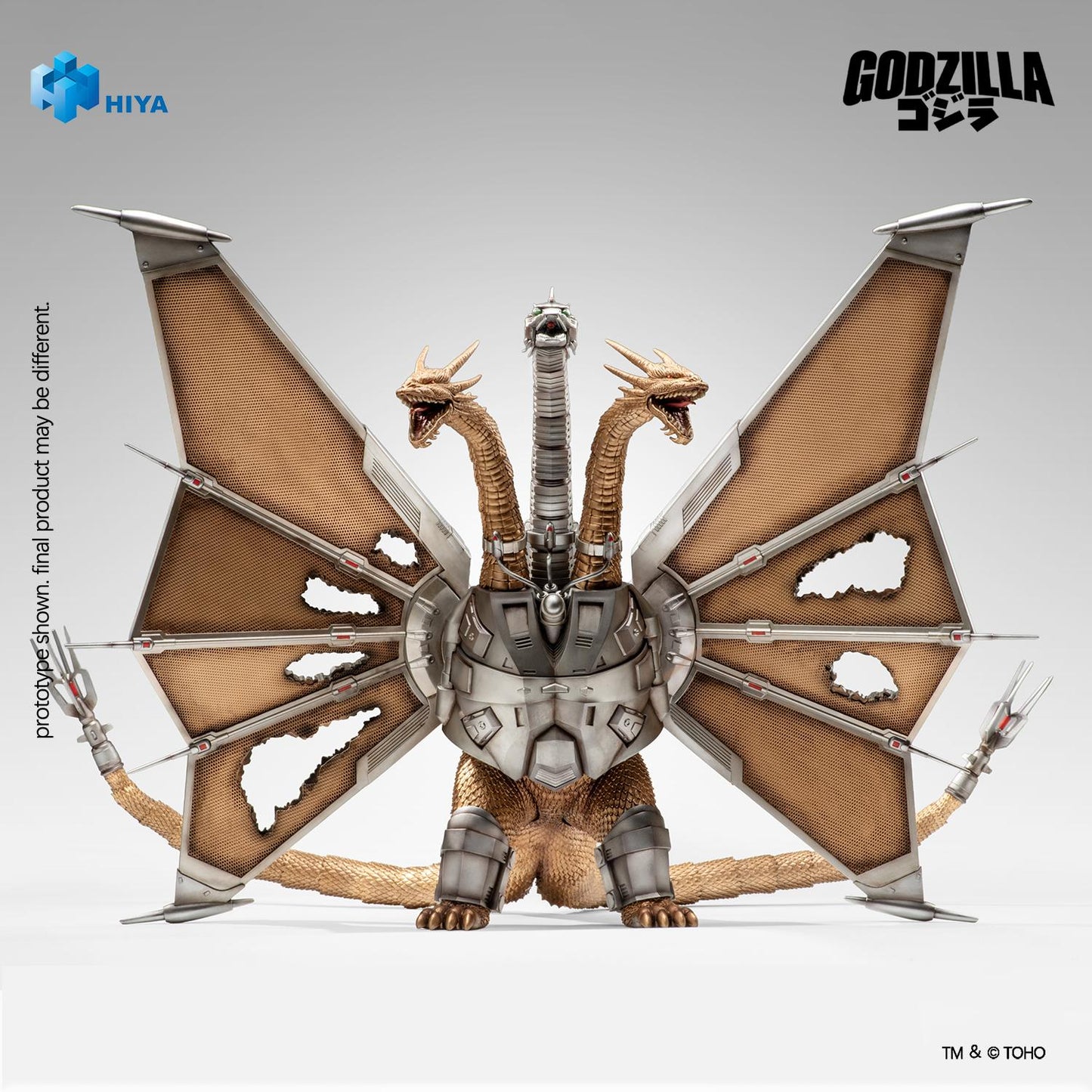 HIYA Exquisite Basic Series None Scale 13 Inch Godzilla vs. King Ghidorah Battle Damaged Mecha King Ghidorah Battle Damaged Action Figure
